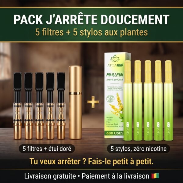 Arrête de fumer sans te forcer : 5 filtres + 5 stylos aux plantes, zéro nicotine